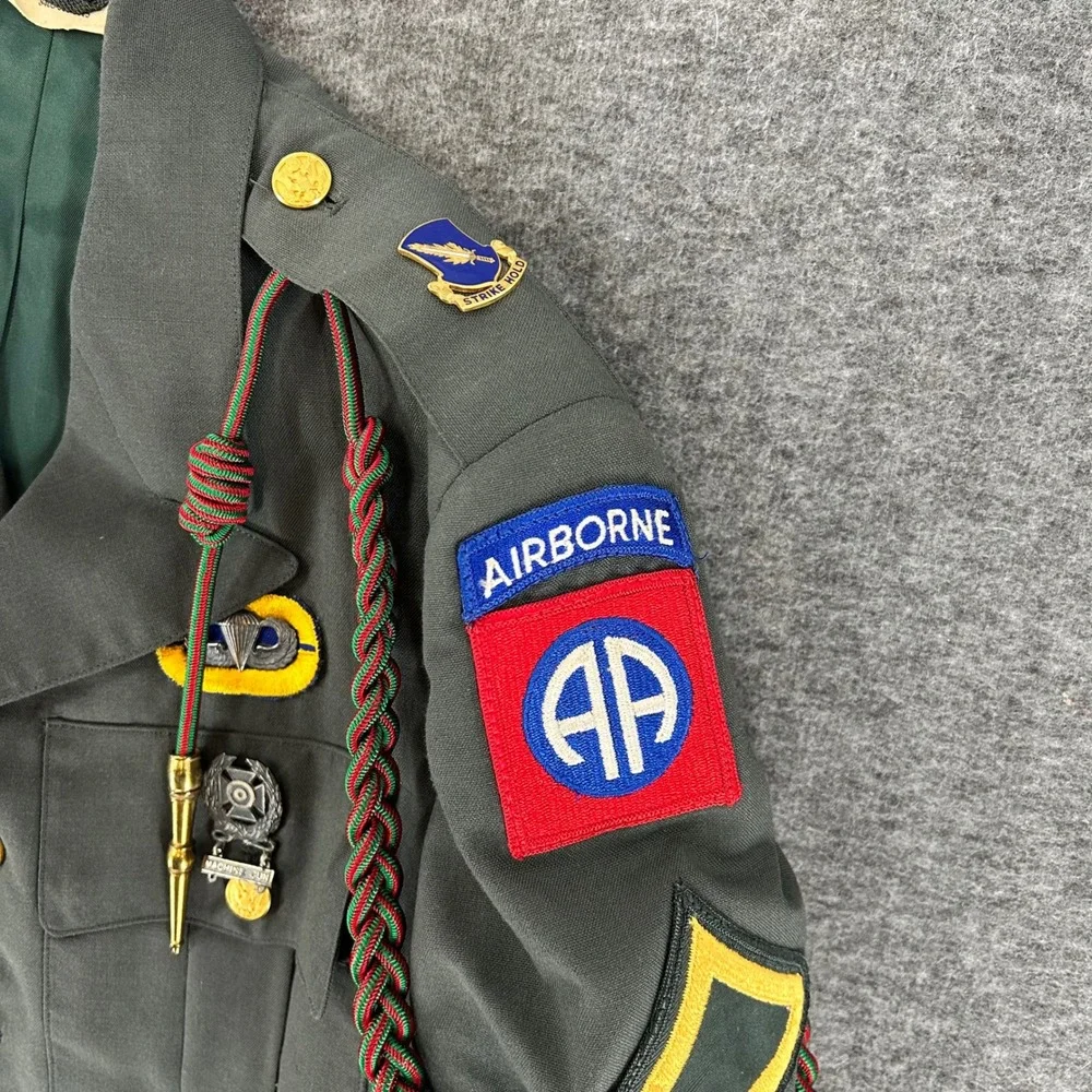VTG 60s US Army 82nd Airborne Class A Uniform Set Patches Rank AG-344 38R 29x34